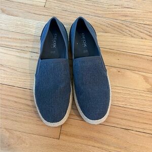 Geox Blue Loafers Slip-Ons Casual Comfort